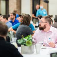 Students enjoying the luncheon